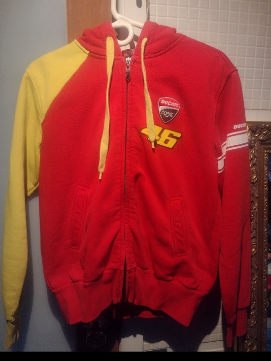 Ducati Jackets & Blazers - Ducati Red & Yellow Zip-Up Hoodie Jacket